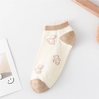 TẤT GẤU BÈO BO LEN CỔ NGẮN