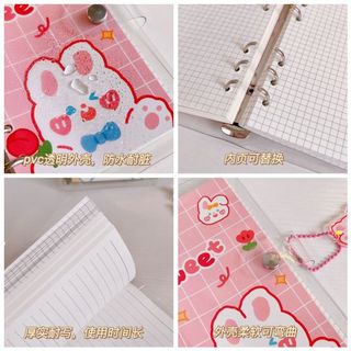 Set sổ còng kèm washi, sticker, móc khoá, giấy note…