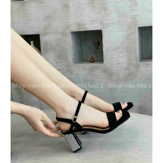Sandal quai ngang gót đá trụ fullbox hàng quảng châu cao cấp