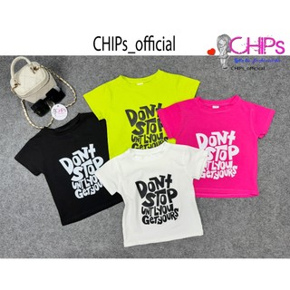 Áo Phông Cộc Tay Chất Cotton Lạnh Co Giãn Bốn Chiều In Họa Tiết Chữ DONTSTOP Cho Bé Trai Bé Gái