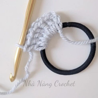 Set 50 Dây thun cột tóc đen trơn, phôi cột tóc làm handmade