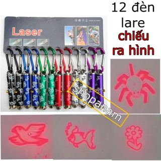 Bộ 12 chiếc đèn lare chiếu ra hình , đèn lare hình