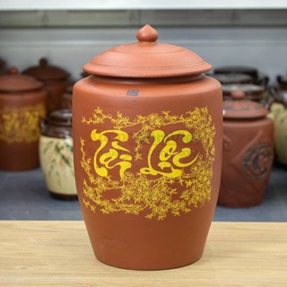 [GIÁ SỐC] HŨ ĐỰNG GẠO BẰNG GỐM MÀU NÂU GẠCH ĐỎ- HÀNG CAO CẤP GỐM SỨ BÁT TRÀNG ĐẸP CHUẨN THƯƠNG HIỆU - XƯỞNG GỐM VIỆT