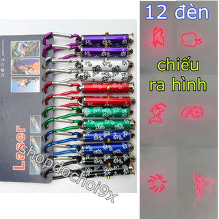Bộ 12 chiếc đèn lare chiếu ra hình , đèn lare hình 12 cái