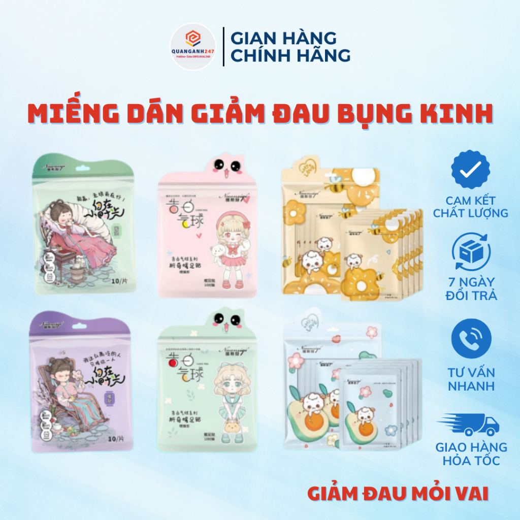 Túi 10 miếng dán giữ nhiệt làm ấm cơ thể QA HAPPY LIFE giảm đau bụng kinh, đau mỏi vai, giữ ấm lâu a