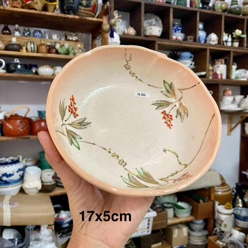Tô Mộc Vẽ Hoa- Gốm Sứ Nhật Bản