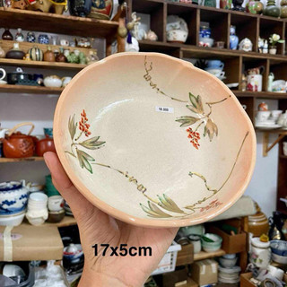 Tô mộc vẽ hoa- gốm sứ nhật bản