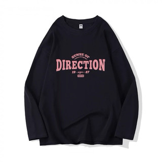 Áo thun dài tay DIRECTION form xuông rộng áo thu đông nữ HLFashion