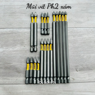 Mũi vít PH2 Dewalt màu xám có từ các loại