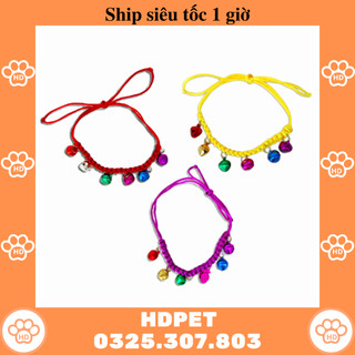 Vòng cổ tết 6 chuông cho chó mèo
