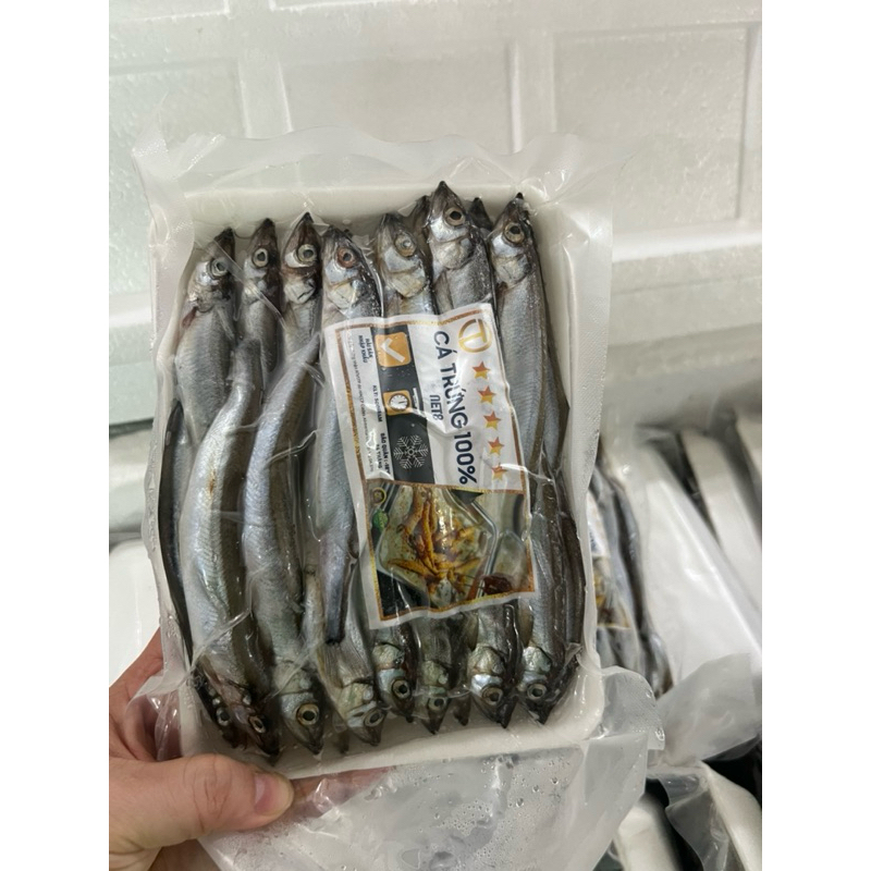 Cá trứng Nauy full trứng 100% khay 500g net 8 (giao tphcm)