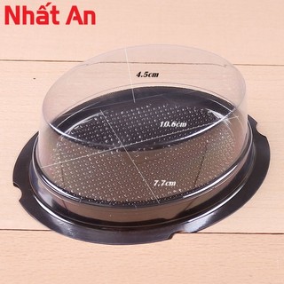 Hộp nhựa oval đế đen F71 - set 10 hộp
