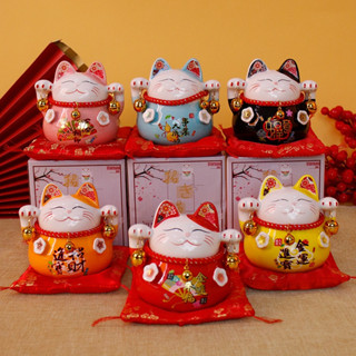 Mèo thần tài chiêu tài tài lộc mini [ Hàng Loại 1 ] bộ 5 màu  xanh đỏ cam đen hồng Mẫu mới 2024 Hàng Xịn Giá Gốc