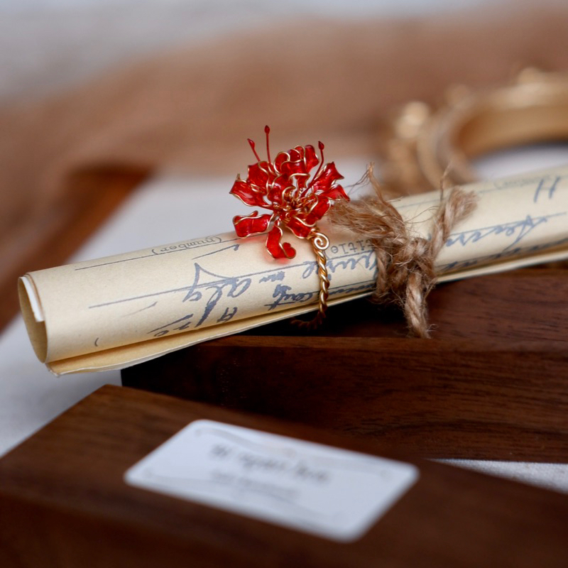 Nhẫn nữ thủ công Bỉ ngạn hoa [Suli'shandmade]