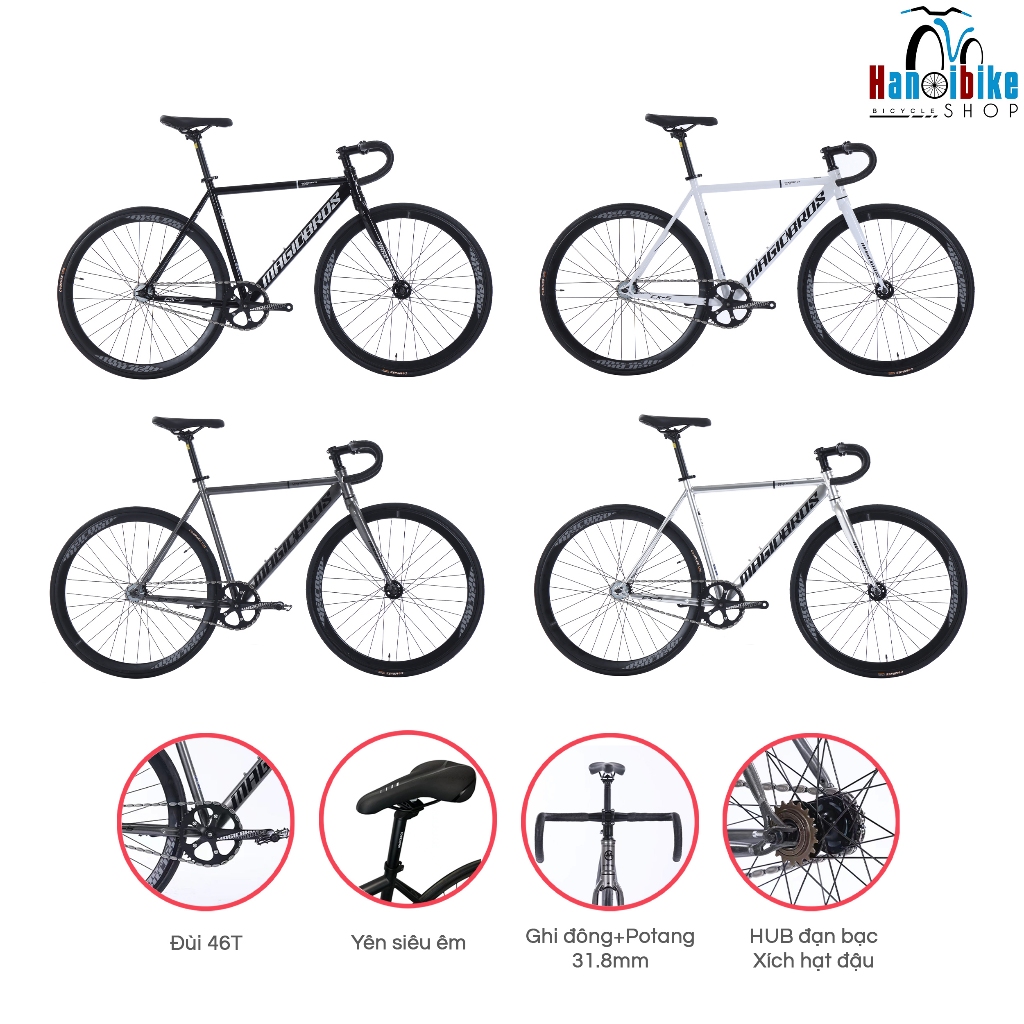 Xe đạp Fixed Gear Magicbros CX5 2024 khung thép