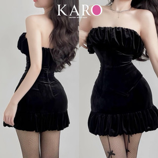 Đầm thiết kế nhung cúp ngực k4091 - carotshop