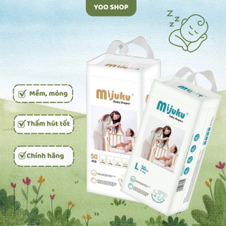 Tã/Bỉm quần/dán Mijuku mềm mỏng 2.5mm an toàn cho bé S50/M50/L50/XL50/XXL50/XXXL50/XXXXL50