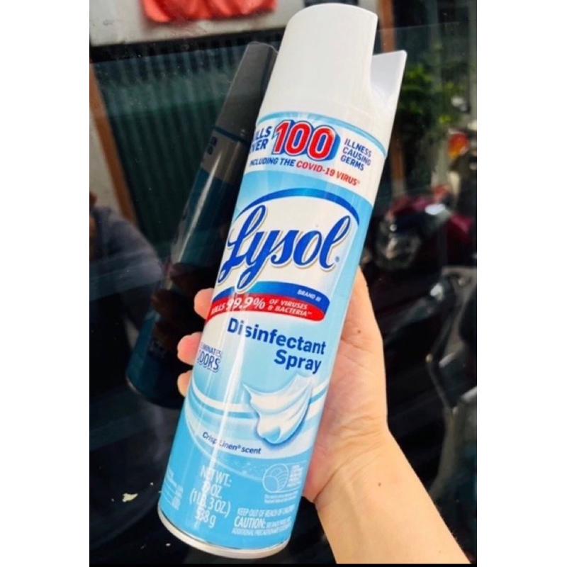 Lysol xịt phòng diệt khuẩn-virut, khử mùi Mỹ 538g (chính hãng)