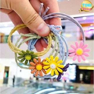 Thun cột tóc nữ, dây cột tóc hoa cúc nhiều màu xinh xắn phong cách Hàn Quốc dành cho bé Gái