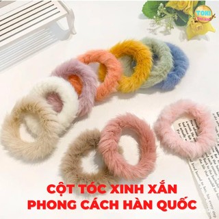 Thun cột tóc nữ, dây cột tóc M09 nhiều màu xinh xắn phong cách Hàn Quốc