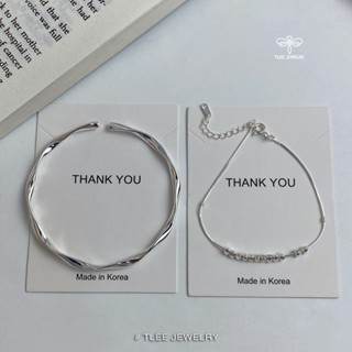 Vòng tay bạc nữ TLEE, lắc tay kiềng xoắn trơn cá tính TLEE JEWELRY