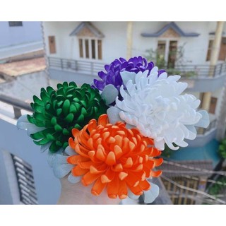 Hoa cài áo, hoa cài handmade 10cm có ghim và trâm cài đủ màu