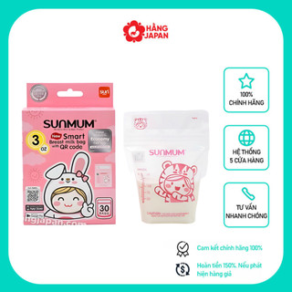 Túi trữ sữa sunmum 2 khoá zip hộp 30 túi và 50 túi 150ml made in thailand
