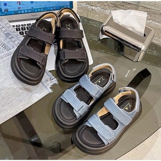 (VIDEO) Sandal nữ qua dán Demi đế 4cm thời trang mới 2024