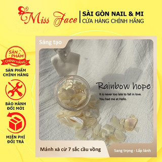 Hủ xà cừ trắng ẩn nail phong cách hàn quốc - Xà cừ trắng đắp ẩn - xà cừ nail hàn quốc
