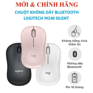 Chuột không dây bluetooth yên tĩnh logitech m240, m330 m331 silent