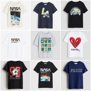 Áo phông cộc tay HM cho bé trai dòng đại siêu đẹp size từ 30-50 cân