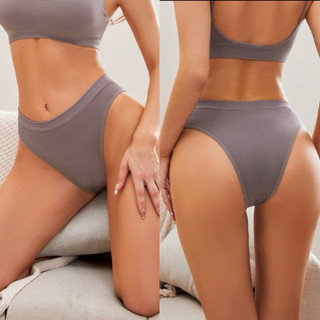 (BIGSIZE 45-150kg) Set 3 Quần lót nửa mông gân tăm trơn PEPCO. Bikini briefs