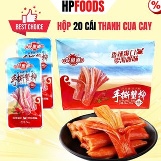 1 hộp 20 cái Thanh cua cay ăn liền-đồ ăn vặt thanh cua cay tẩm vị tứ xuyên ăn liền