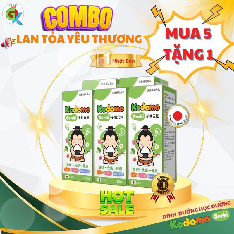 Combo 2 Kodomo Genki chai 100ml