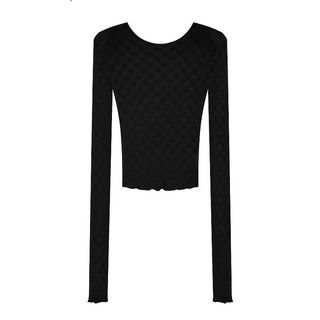Miomi top áo thun lưới tay dài