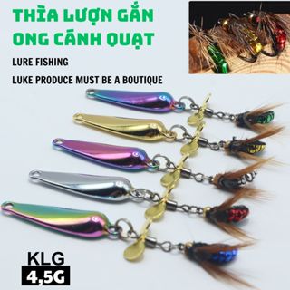  Thìa Lượn Có Gắn Mồi Ong Câu Lure Cá Mương Suối,Mương Mỏ Nhọn,Rô Phi,Thiểu,Ngão...Mẫu Mới 