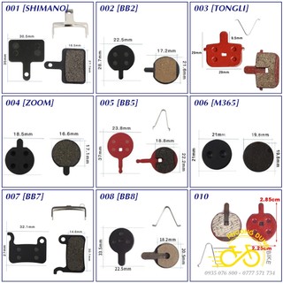 Má phanh xe đạp cho các dòng BOLIDS BB2, BB5, BB7, BB8, ZOOM, M365, SHIMANO