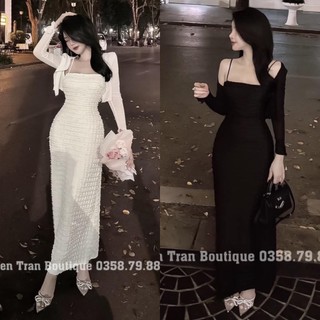 SET ĐẦM MIDI HAI DÂY KÈM KHOÁC