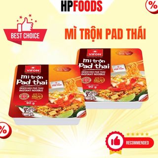 Mì trộn Pad Thái Vifon khay 90g-1 hộp mì xào trộn sốt thái chua cay ăn liền