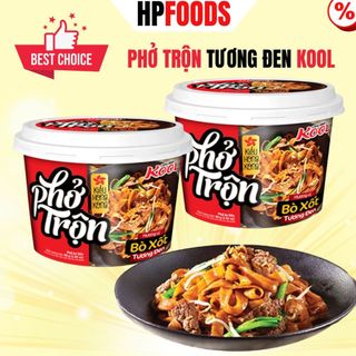 Phở trộn bò sốt tương đen Cũng Đình KOOL hộp 80g-Phở trộn ăn liền liền sốt tương đen tiện lợi