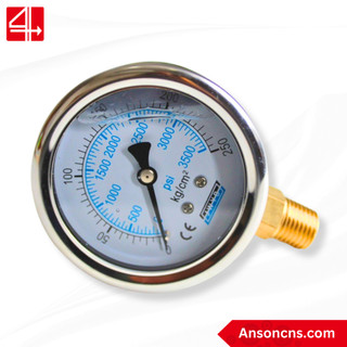 Đồng hồ dầu đo áp suất thủy lực mặt 60mm yn60