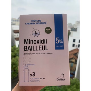 Minoxidil 5% xịt mọc tóc Minoxidil Bailleul 5% kích thích mọc tóc giảm rụng tóc hiệu quả hàng Pháp, Senya Cosmetics