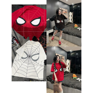 Áo phông nam nữ oversize Spiderman, áo thun người nhện chất liệu cotton co giãn