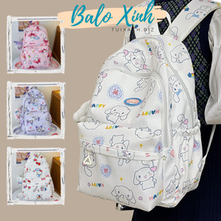  Balo đi học nữ balo bé gái xinh xắn họa tiết kuromi kitty cinnamon pacha dễ thương thời trang hàn quốc chống nước BLX90Z 