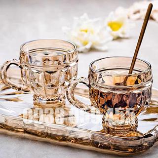 Ly thủy tinh uống trà cà phê, cốc có quai, tách uống trà có quai cầm