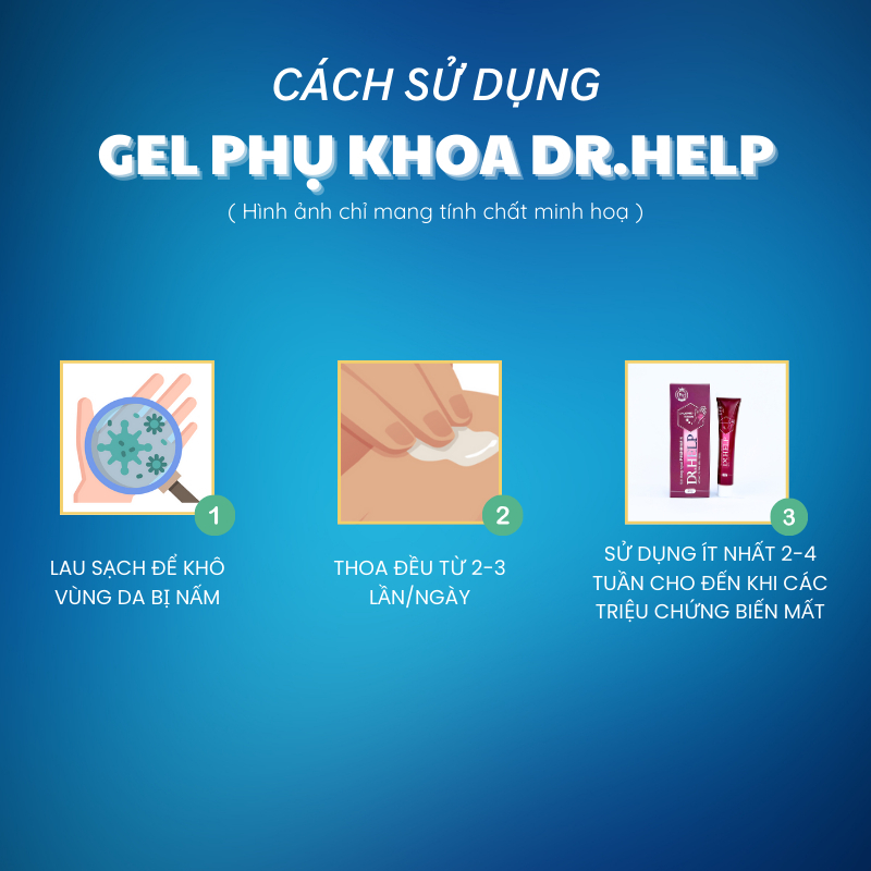 Kem bôi nấm ngứa, gel phụ khoa hỗ trợ dứt điểm nấm ngứa, dị ứng, mề đay, lang ben, nấm phụ khoa DR.HELP