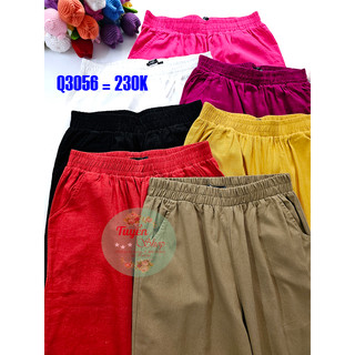Quần lửng ống suông lưng thun