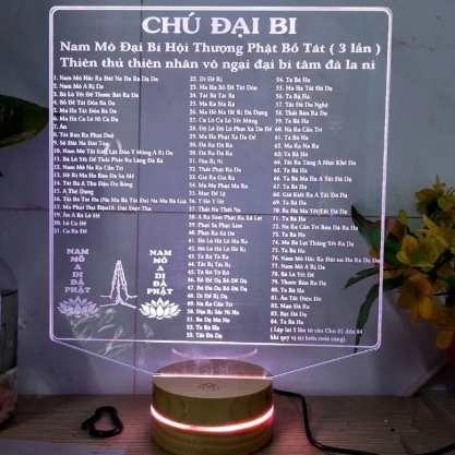 Chú Đại Bi 84 câu , Đèn led điều chỉnh 1 màu và 16 màu, dễ đọc dễ nhìn -🙏An Nhiên st 🙏