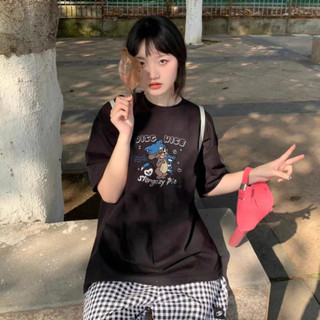 Áo Thun Form Rộng Crazyteen GIGI029 Áo Thun Mùa Hè Trendy Phong Cách Hàn Quốc Chất Cotton 4 Chiều