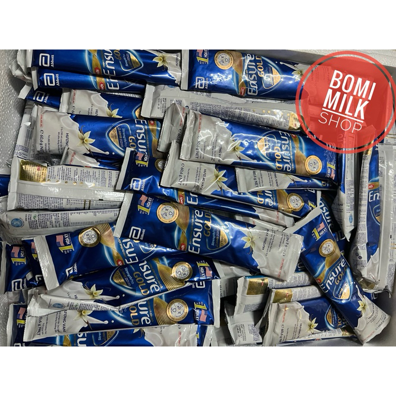 Combo 50 gói ensure gold các hương vị vani, ít ngọt, hạnh nhân lúa mạch date mẫu mới
